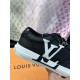 L Charlie Monogram Leather Low-Top Trainers Black White heel and sole detail