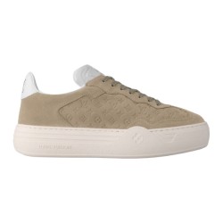 L Groovy Platform Monogram Suede Beige Trainers