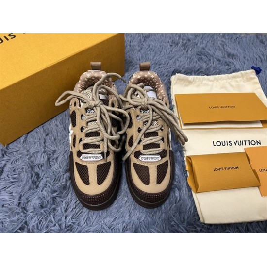 L Skate Sneaker top view showing brown snakeskin pattern Top-down view of the L Skate Sneaker in brown snakeskin pattern