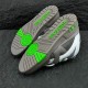 L Skate Grey Green Leather Chunky Trainers Sole Outsole Underside sole view displaying tread pattern of L skate grey green leather chunky trainers