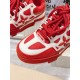 L Skate Chunky Lace Trainers in red and white toe box detail L Skate Chunky Lace Trainers in red and white toe box detail