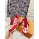 L Skate Chunky Lace Trainers in red and white dynamic angle L Skate Chunky Lace Trainers in red and white dynamic angle