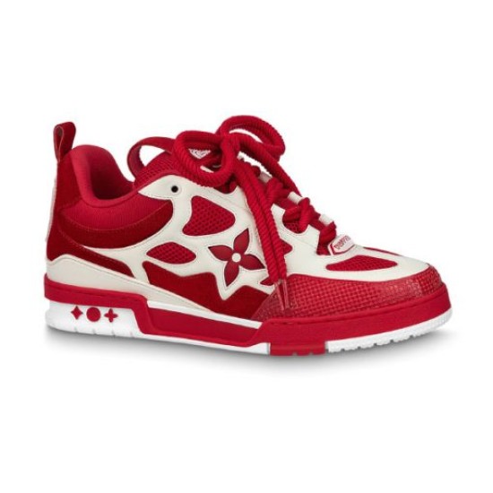 L Skate Chunky Lace Trainers in red and white studio lighting shot L Skate Chunky Lace Trainers in red and white studio lighting shot