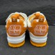 L Skate Chunky Trainers in yellow and white leather rear heel view L Skate Chunky Trainers in yellow and white leather rear heel view