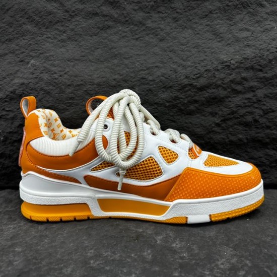 L Skate Chunky Trainers in yellow and white leather side profile L Skate Chunky Trainers in yellow and white leather side profile