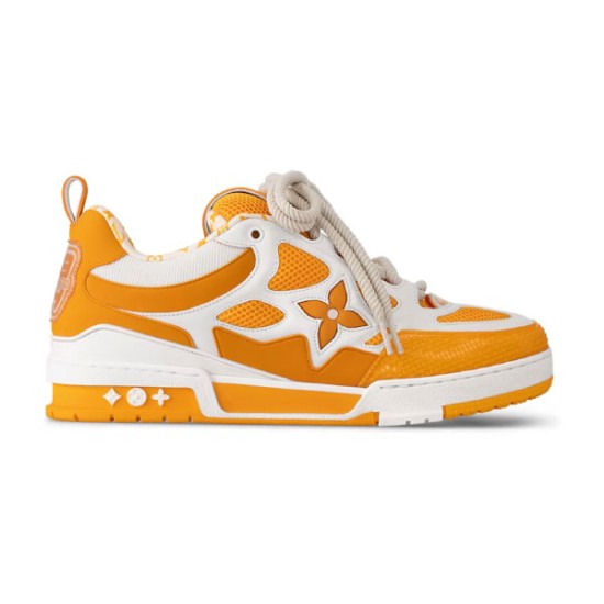 L Skate Chunky Trainers in yellow and white leather lateral view L Skate Chunky Trainers in yellow and white leather lateral view