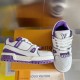 L Trainer Maxi Low Top Trainers White Violet Arrangement L trainer maxi low top trainers in white and violet side and front arrangement
