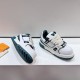 Side and sole view of white and green L Trainer Maxi Low Top Trainers