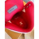 Interior lining and branded insole of L Trainer high top sneaker in red and white