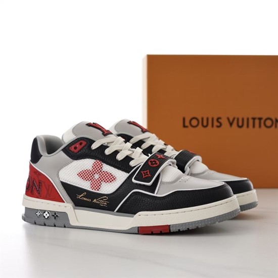 Replica L 8067 LLVS182 Buddha Luxury Replica L Lv Trainer Sneaker Red – Lvs182 Uk - 8067 - Buddha Luxury