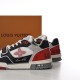 Replica L 8067 LLVS182 Buddha Luxury Replica L Lv Trainer Sneaker Red – Lvs182 Uk - 8067 - Buddha Luxury