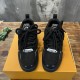 L Black Embellished Chunky Low Top Trainers front view showing laces