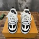 L Skater Style Chunky Black And White Trainers Top View Top-down view of L skater style chunky black and white trainers highlighting thick white laces