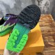 Outsole tread of L Millenium Zip Low Top Trainers Green Purple L Millenium Zip Low Top Trainers Green Purple outsole tread pattern