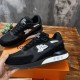 L black low top mesh trainers angled pair display L black low top mesh trainers angled pair arrangement