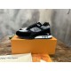L Run Away Mesh Panel Monogram Midsole Trainers with packaging in black and grey L Run Away Mesh Panel Monogram Midsole Trainers displayed on an orange box in black and grey