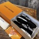 L Run Away Mesh Panel Monogram Midsole Trainers in box in black and grey L Run Away Mesh Panel Monogram Midsole Trainers inside the branded orange box in black and grey