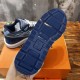 L blue mesh suede low top trainers durable patterned rubber outsole L blue mesh suede low top trainers durable patterned rubber outsole