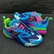 L Runner Tatic Blue Pink Mesh Trainers - Paired Composition L Runner Tatic Blue Pink Mesh Trainers paired angled composition