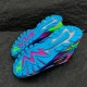 L Runner Tatic Blue Pink Mesh Trainers - Outsole View L Runner Tatic Blue Pink Mesh Trainers sculpted rubber outsoles