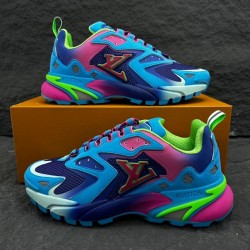 L Runner Tatic Blue Pink Mesh Trainers