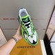 L Runner Tactic Green Mesh Leather Trainers Lacing and Tongue View L Runner Tactic Green Mesh Leather Trainers top down view of lacing