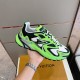 L Runner Tactic Green Mesh Leather Trainers Angled Handheld View L Runner Tactic Green Mesh Leather Trainers angled side view being held