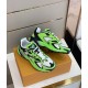 L Runner Tactic Green Mesh Leather Trainers Dual Arrangement L Runner Tactic Green Mesh Leather Trainers dynamic dual pair angle