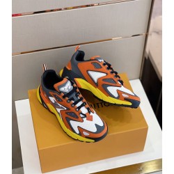 L Runner Tatic Orange Mesh And Suede Trainers