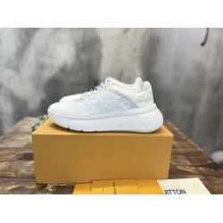 L Low Top White Trainers With Monogram Pattern Details L Low Top White Trainers With Monogram Pattern Details