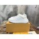 L white trainers on box L white trainers displayed on a box