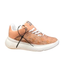L Show Up Low Top Monogram Trainers Peach