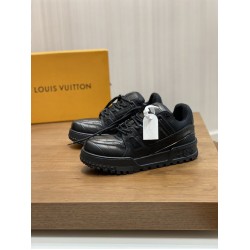 L Black Embossed Leather Chunky Low Top Trainers L Black Embossed Leather Chunky Low Top Trainers