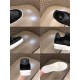 Detail Collage - L Trainer Monogram Canvas Low Top Black Trainers in black and white Collage view displaying toe box, interior collar, heel counter, and outsole of L Trainer Monogram Canvas Low Top Black Trainers in black and white