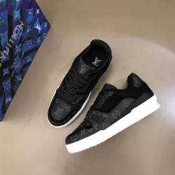L Trainer Monogram Canvas Low Top Black Trainers L Trainer Monogram Canvas Low Top Black Trainers