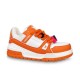 Replica L 9097 LLVS115 Buddha Luxury Replica L Trainer Maxi Low-Top Sneakers In White And Orange – Lvs115 Uk - 9097 - Buddha Luxury