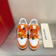 Replica L 9097 LLVS115 Buddha Luxury Replica L Trainer Maxi Low-Top Sneakers In White And Orange – Lvs115 Uk - 9097 - Buddha Luxury