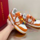 Replica L 9097 LLVS115 Buddha Luxury Replica L Trainer Maxi Low-Top Sneakers In White And Orange – Lvs115 Uk - 9097 - Buddha Luxury