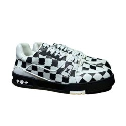 L Trainer Sneaker Black White Damier – Lvs046 Uk