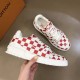 Replica L 8354 LLVS044 Buddha Luxury Replica L Trainer Sneaker Red White Damier – Lvs044 Uk - 8354 - Buddha Luxury