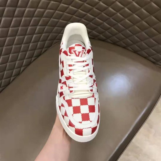 Replica L 8354 LLVS044 Buddha Luxury Replica L Trainer Sneaker Red White Damier – Lvs044 Uk - 8354 - Buddha Luxury