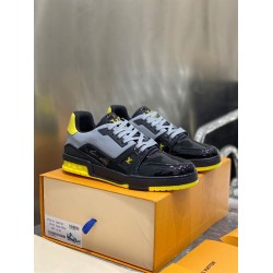 L Black Patent Metallic Grey Yellow Trainers L Black Patent Metallic Grey Yellow Trainers