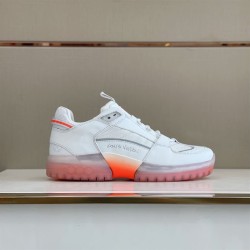 L View White And Orange Low Top Trainers L View White And Orange Low Top Trainers