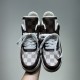 Top-down toe box view of Nike Air Force 1 Low Patterned Brown Trainers