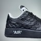 Nike Air Force 1 Low-Top Embossed Trainers Black close-up heel and midsole