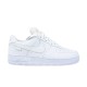 Nike Air Force 1 Low Embossed White Trainers full lateral profile view