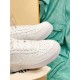 Nike Air Force 1 Low Embossed White Trainers toe detail close up