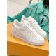 Nike Air Force 1 Low Embossed White Trainers pair on shoe box