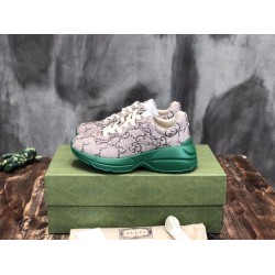 Gucci Rhyton Monogram Canvas Trainers Green Sole Gucci Rhyton Monogram Canvas Trainers Green Sole