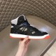 Gucci Basket High Top Black Demetra Canvas Trainer Lateral Handheld View Gucci Basket High Top Black Demetra Canvas Trainer Lateral Handheld View